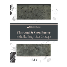 Load image into Gallery viewer, Charcoal & Shea Butter Exfoliating Bar Soap