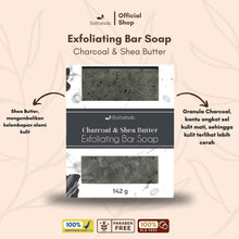 Load image into Gallery viewer, Charcoal & Shea Butter Exfoliating Bar Soap