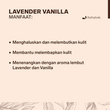 Load image into Gallery viewer, Bathaholic - Body Scrub Cream Lavender Vanilla - Lulur Cream Eksfoliasi Tubuh Mencerahkan, Melembutkan dan Mengangkat Sel Kulit Mati