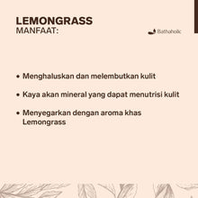 Load image into Gallery viewer, Bathaholic - Body Scrub Cream Lemongrass - Lulur Cream Eksfoliasi Tubuh Mencerahkan, Melembutkan dan Mengangkat Sel Kulit Mati