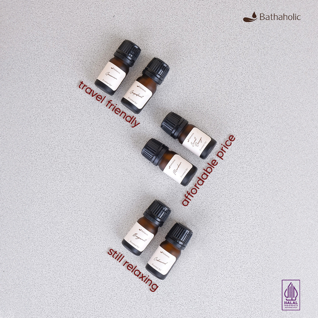 Bathaholic - Bergamot 5ml Essential Oil / Minyak Aromatherapy Pengharum Ruangan Mini Package