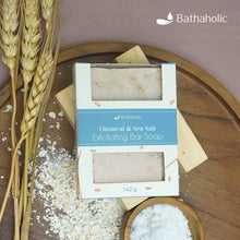 Load image into Gallery viewer, Bathaholic - Oatmeal &amp; Sea Salt Exfoliating Bar Soap
