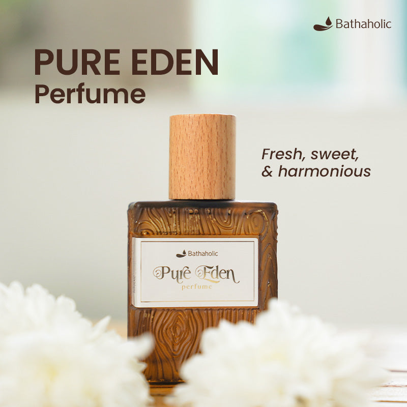 Bathaholic Pure Eden Parfum - Floral Fruity Wangi Segar, Lembut, Natural & Tahan Lama
