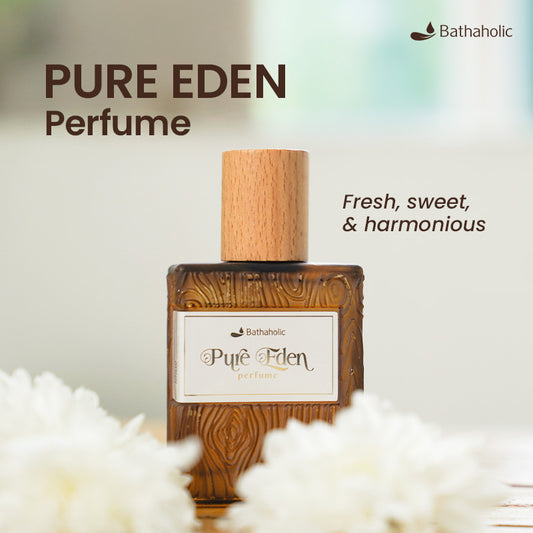 Bathaholic Pure Eden Parfum - Floral Fruity Wangi Segar, Lembut, Natural & Tahan Lama