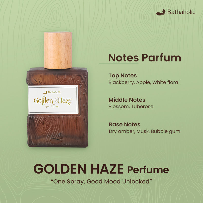 Bathaholic Golden Haze Parfum – Wangi Floral Sweet Warm, Soft Creamy & Elegant