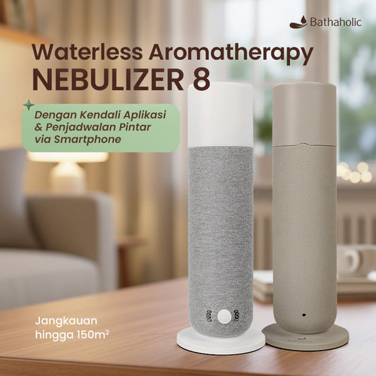 Bathaholic Nebulizer 8 Smart Waterless Diffuser 120ml - Bluetooth App, Pengharum Ruangan 55m²