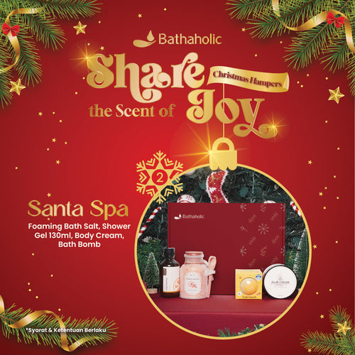 Bathaholic Santa Spa Paket Hampers Premium Edisi Natal