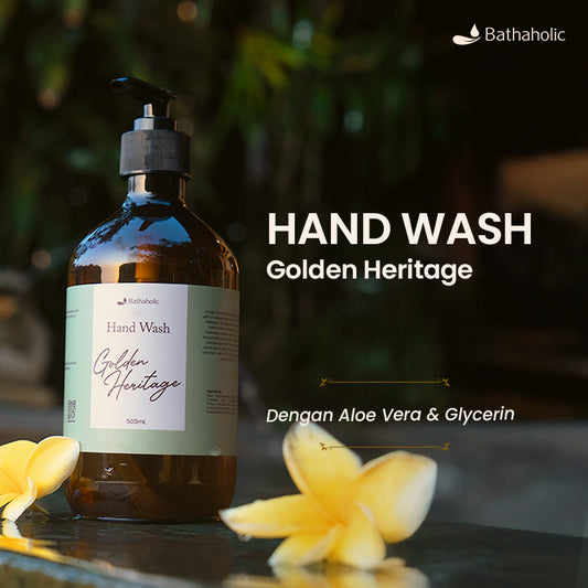 Bathaholic Golden Heritage - Hand Wash 500ml | Sabun Cuci Tangan Lembut & Melembapkan