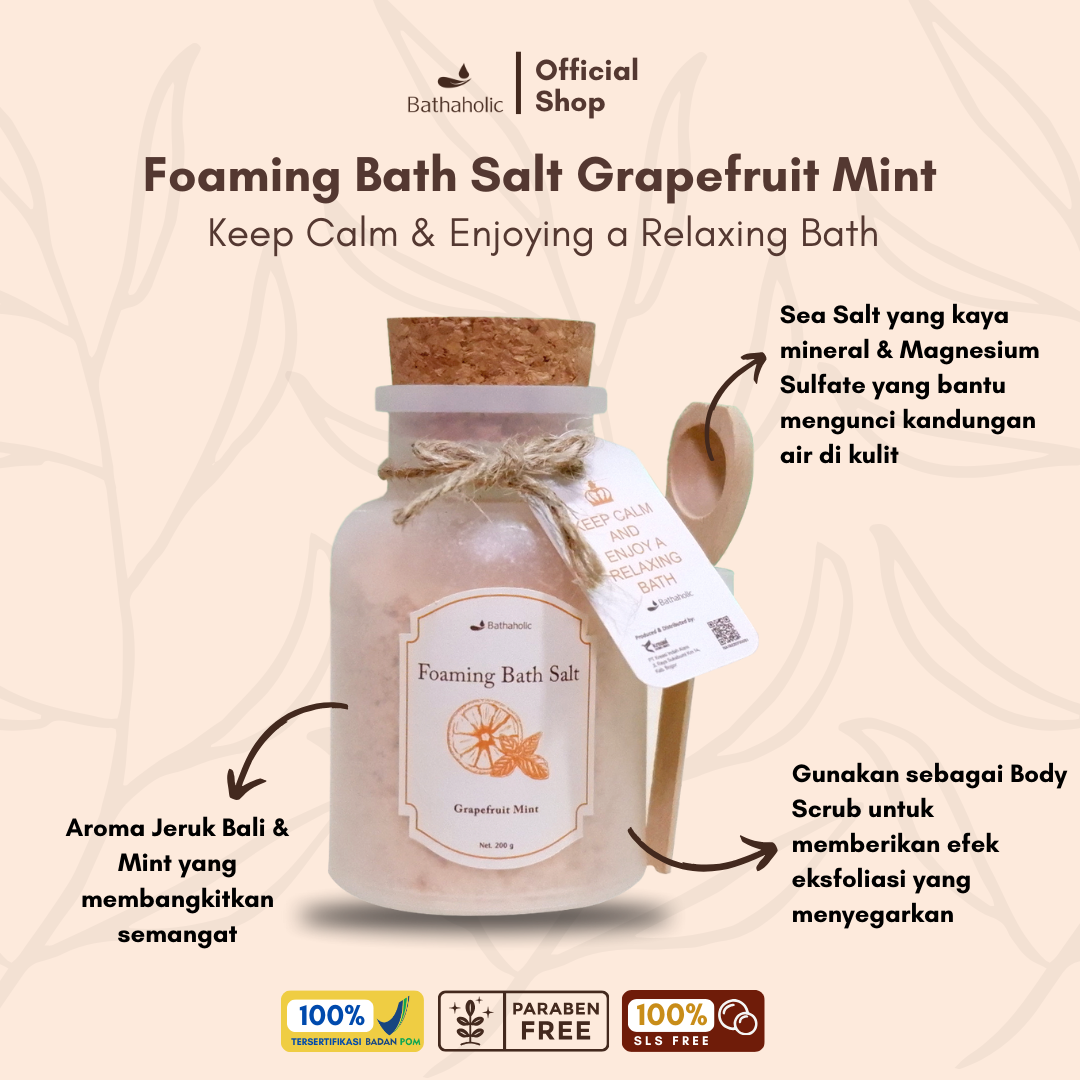 Grapefruit Mint Foaming Bath Salt