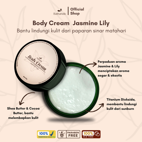 Bathaholic - Jasmine Lily Body Cream 120gr