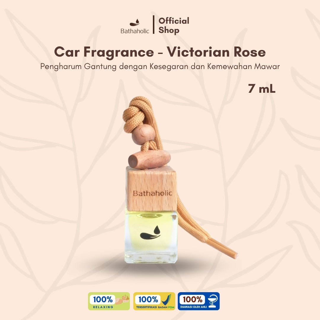 Bathaholic - Victorian Rose Parfum Mobil Wangi Mawar Klasik Tahan Lama Anti Mual Nyaman Diperjalanan | Car Fragrance Aromatherapy