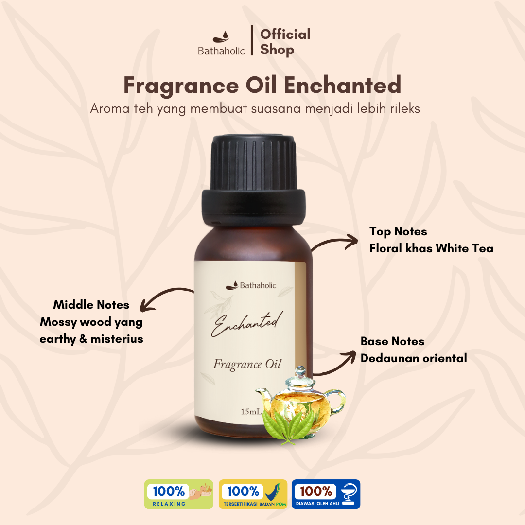 Bathaholic - Enchanted 15ml Fragrance Oil / Minyak Diffuser Aromatherapy Pengharum Ruangan Menyegarkan