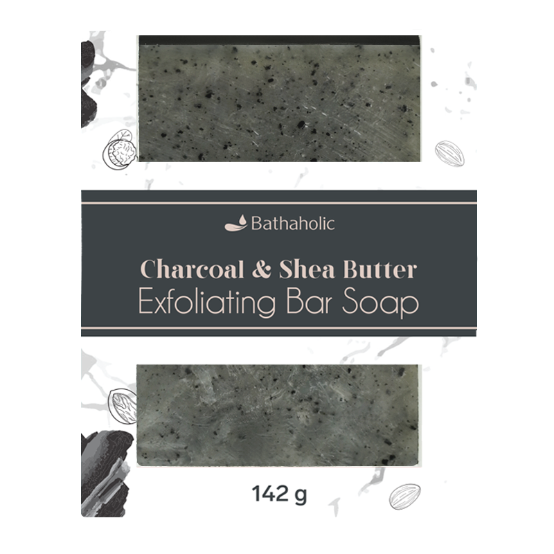 Charcoal & Shea Butter Exfoliating Bar Soap