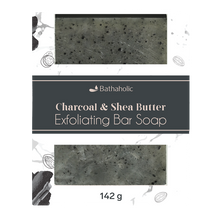 Load image into Gallery viewer, Charcoal &amp; Shea Butter Exfoliating Bar Soap
