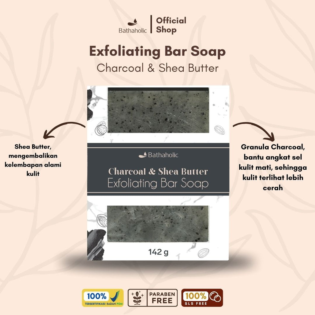 Charcoal & Shea Butter Exfoliating Bar Soap