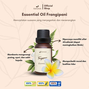 Bathaholic - Frangipani Essential Oil Pure Essential Oil / Minyak Aromatherapy Pengharum Ruangan