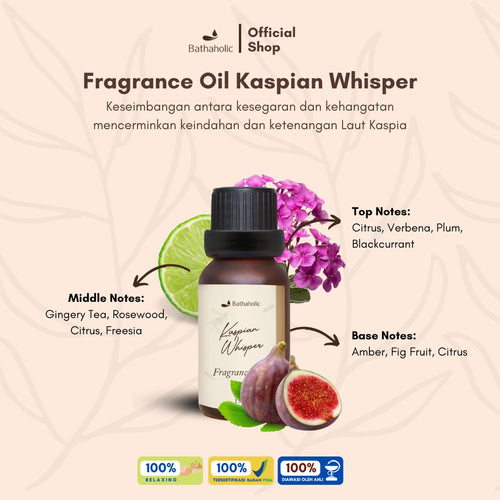 Bathaholic - Kaspian Whisper Fragrance Oil / Minyak Diffuser Oil Aromatherapy Pengharum Ruangan
