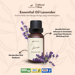 Bathaholic - Lavender Pure Essential Oil / Minyak Aromatherapy Pengharum Ruangan