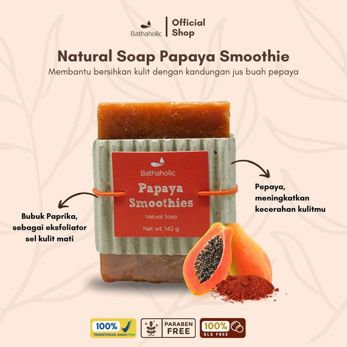 Bathaholic - Papaya Smoothies Natural Soap 143gram