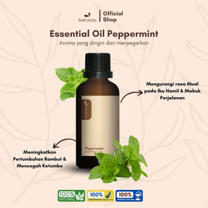 Bathaholic - Peppermint Pure Essential Oil / Minyak Aromatherapy Pengharum Ruangan