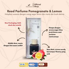 Load image into Gallery viewer, Bathaholic - Pomegranate &amp; Lemon Reed Parfume Premium Collection 150ml