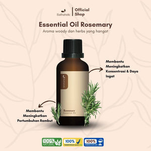 Bathaholic - Rosemary Pure Essential Oil / Minyak Aromatherapy Pengharum Ruangan