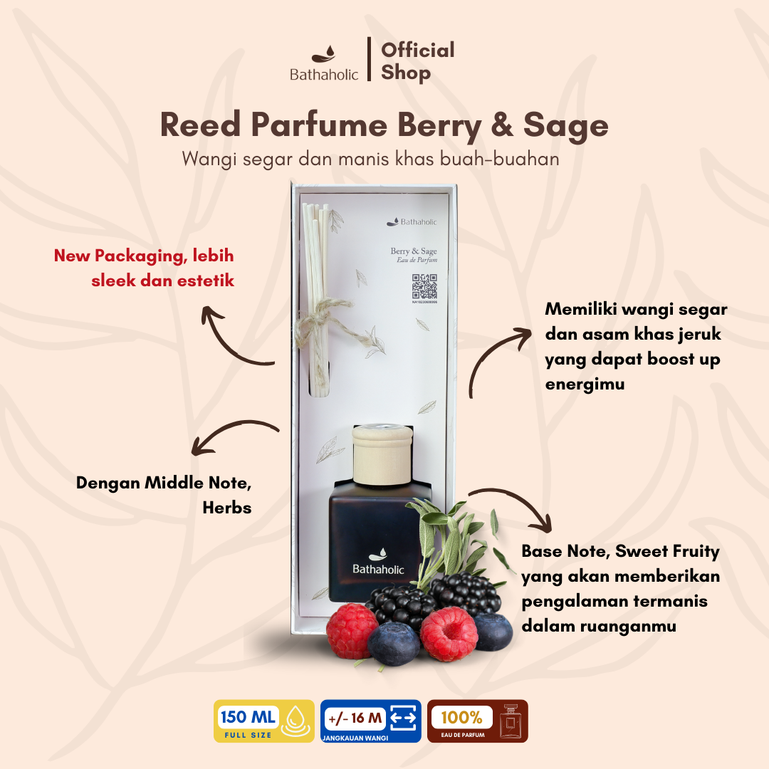 Bathaholic - Reed Diffuser 150ml Premium Collection - Pengharum Ruangan Aromatherapy