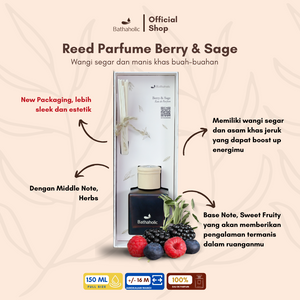 Bathaholic - Berry & Sage Reed Parfume Premium Collection 150ml