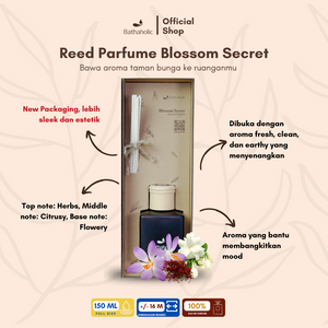 Bathaholic - Reed Diffuser Blossom Secret 150ml Best Collection - Pengharum Ruangan Aromatherapy