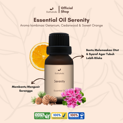 Bathaholic - Serenity Pure Essential Oil / Minyak Aromatherapy Pengharum Ruangan