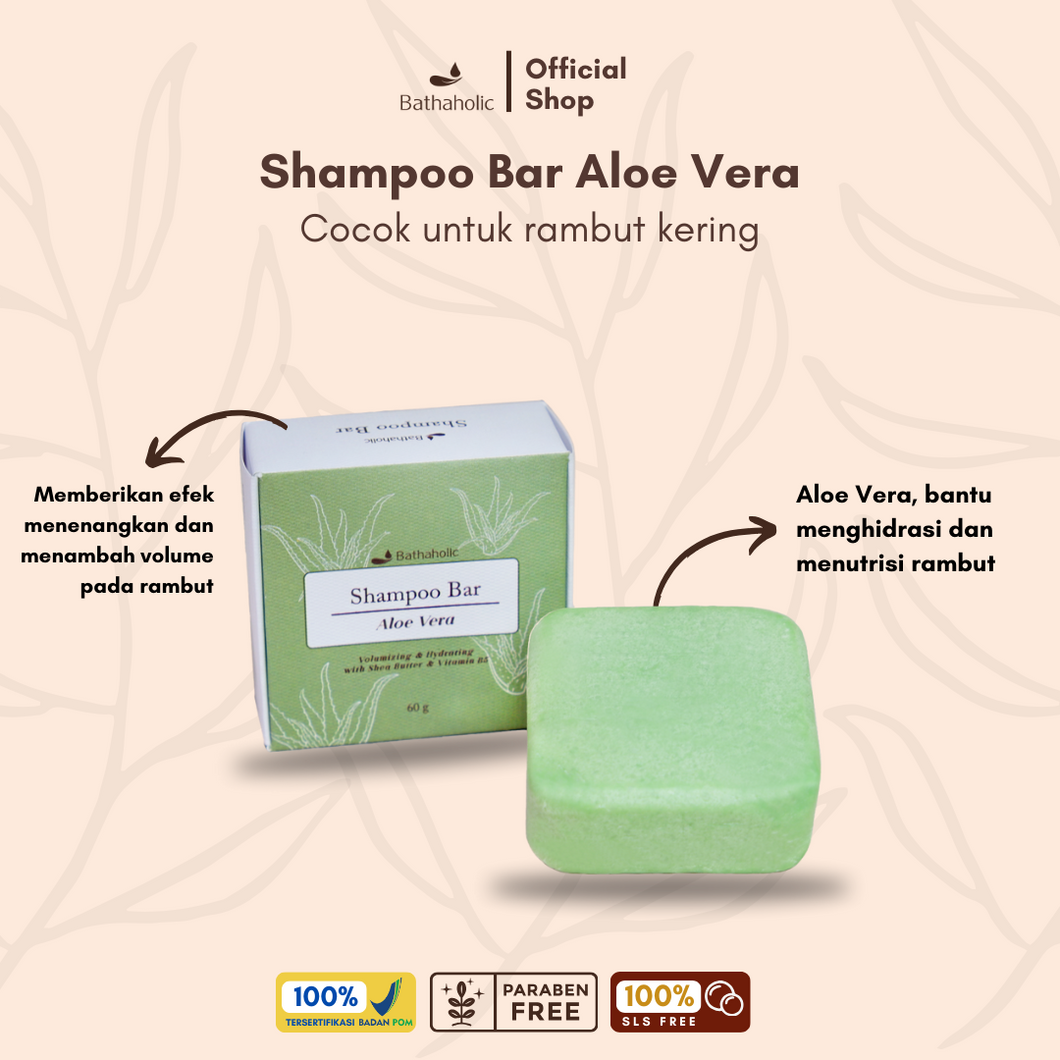 Bathaholic - Aloe Vera Shampoo Bar