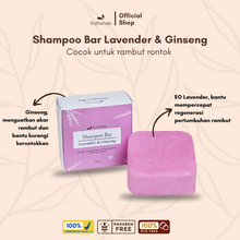 Load image into Gallery viewer, Bathaholic - Lavender &amp; Ginseng Shampoo Bar