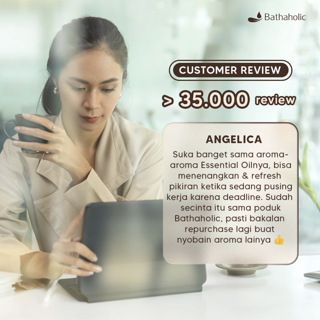 Bathaholic - Jasmine Fragrance Oil / Minyak Aromatherapy Pengharum Ruangan Menenangkan & Elegan