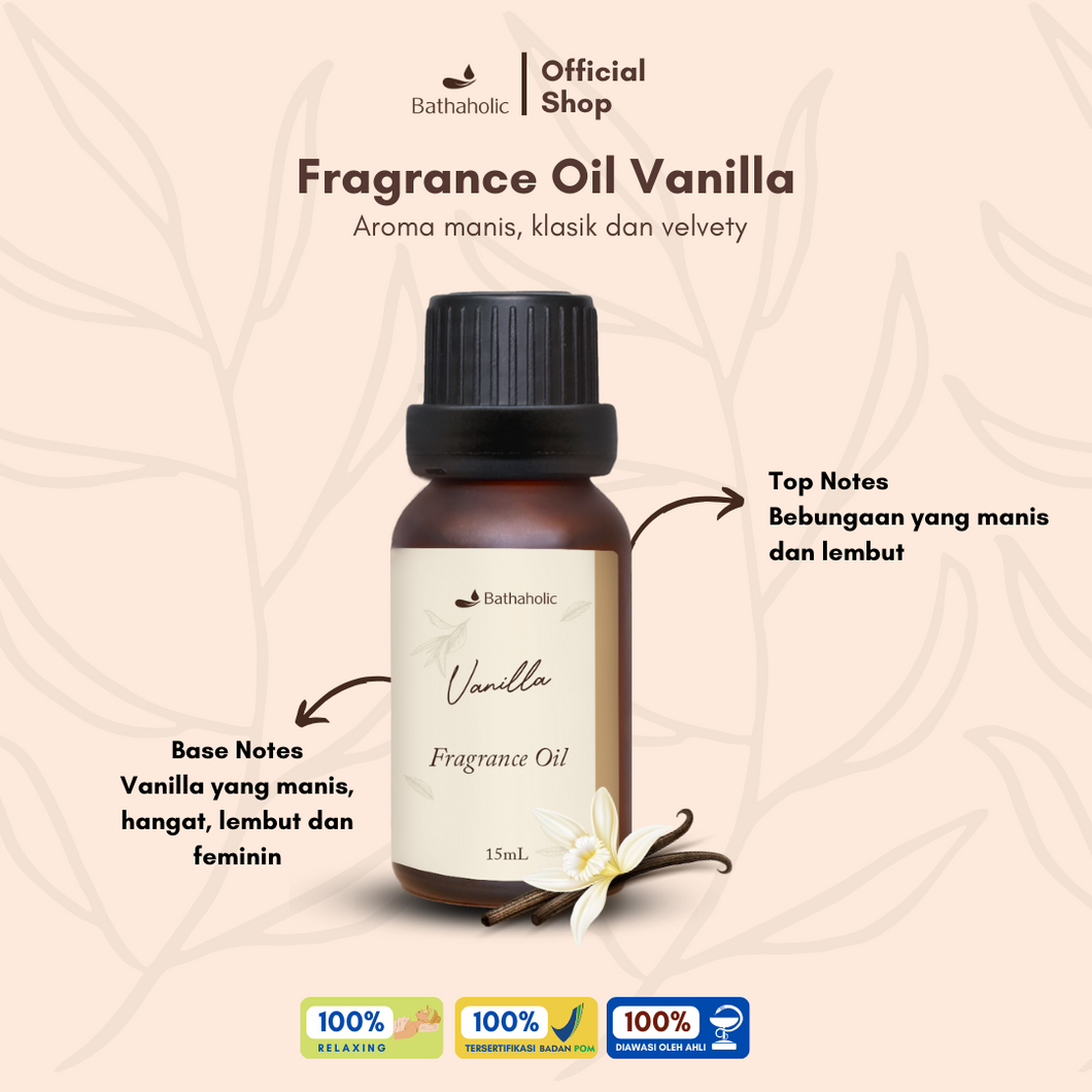 Bathaholic - Vanilla Fragrance Oil - 15ml