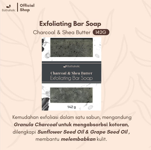 Charcoal & Shea Butter Exfoliating Bar Soap