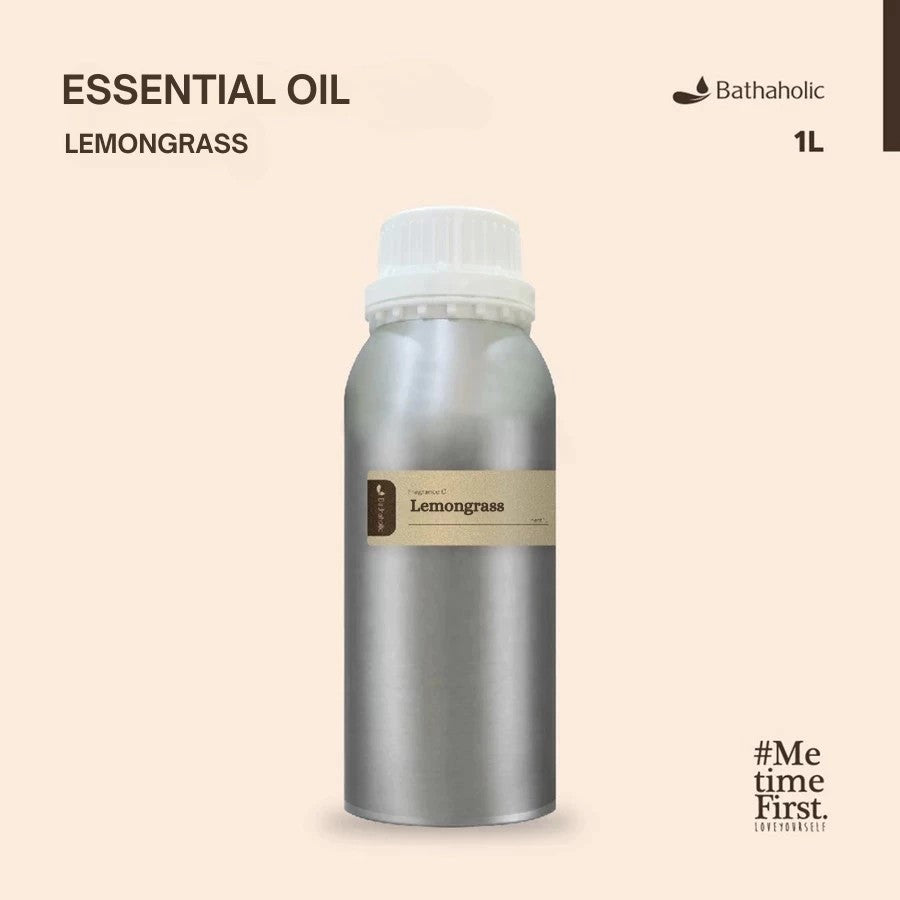 Bathaholic - Lemongrass 1000ml Pure Essential Oil / Minyak Aromatherapy Pengharum Ruangan Segar & Relaksasi