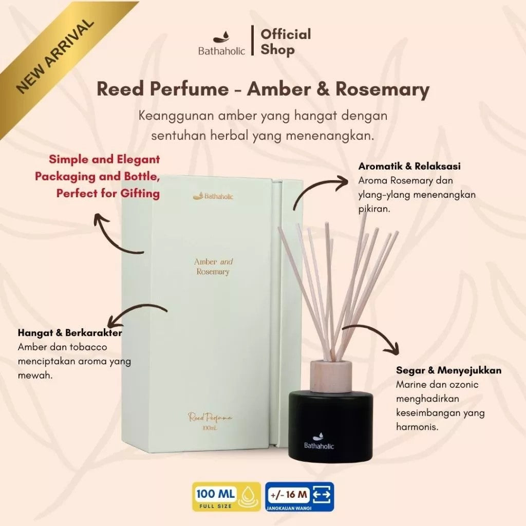 Bathaholic Reed Diffuser 100mL Luxury Collection Aromatherapy ...