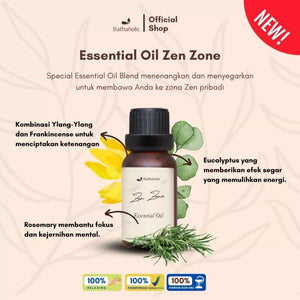 Bathaholic - Zen Zone Essential Oil / Minyak Diffuser Aromatherapy Pengharum Ruangan Untuk Ketenangan Pikiran