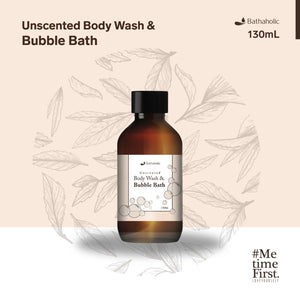 Bathaholic - Unscanted Body Wash & Bubble Bath 130ml