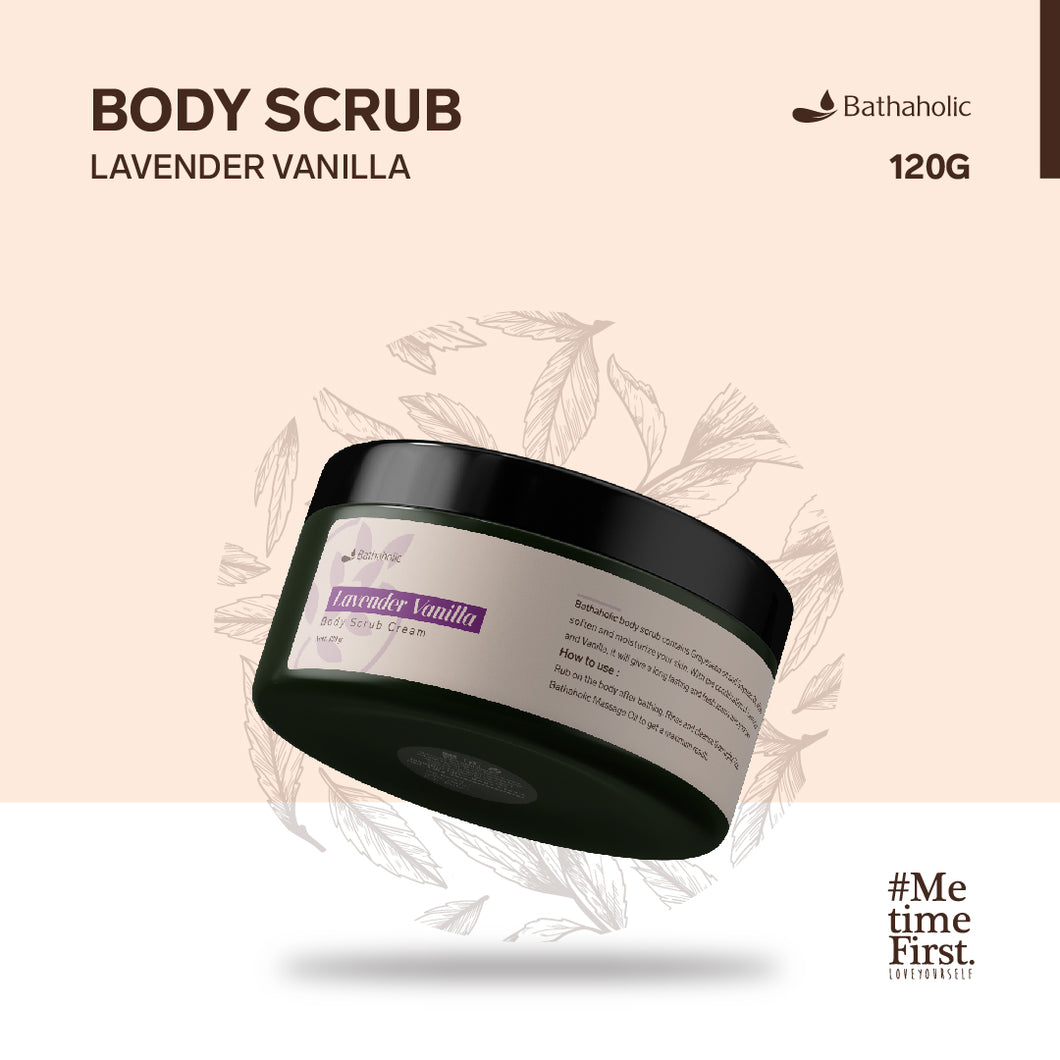 Bathaholic - Lavender Vanilla Body Scrub Cream 120gr