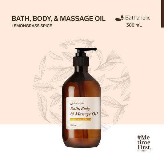 Lemongrass Spice Bath, Body & Massage Oil 300ml