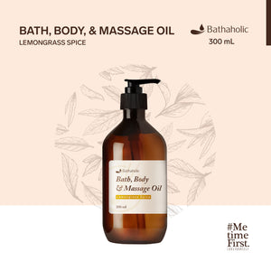 Bathaholic - Lemongrass Spice Bath,Body &amp; Massage Oil 300ml