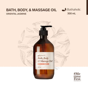 Bathaholic - Oriental Jasmine Bath, Body & Massage Oil 300ml