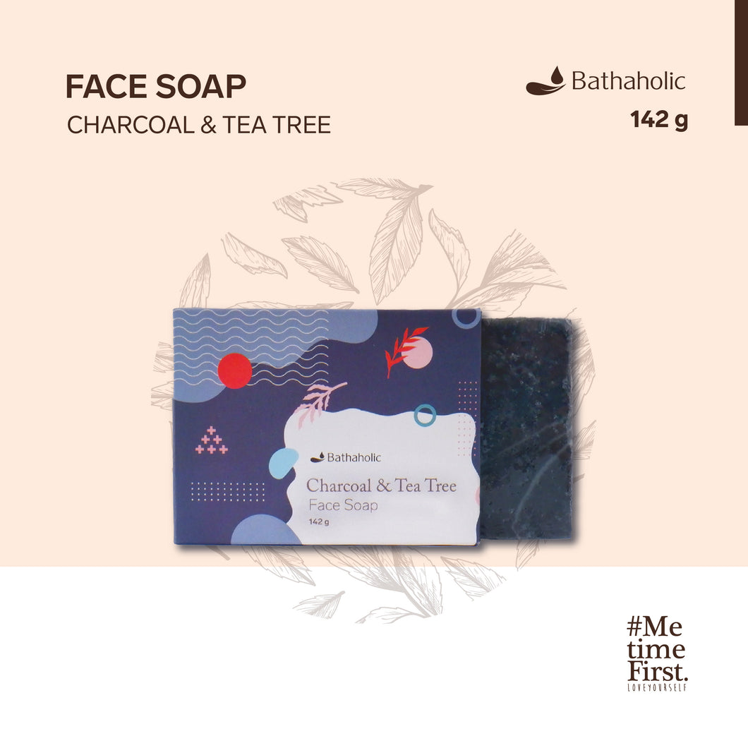Bathaholic - Charcoal Tea Tree Face Soap