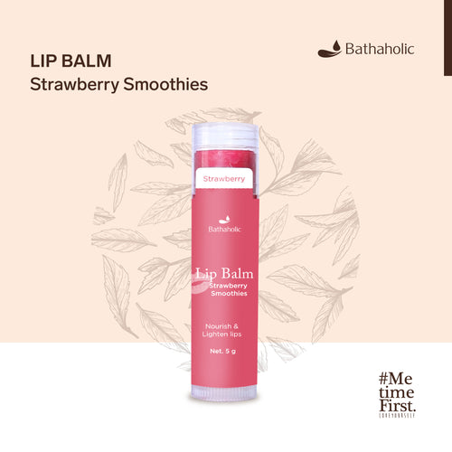 Bathaholic - Strawberry Smoothies Lip balm