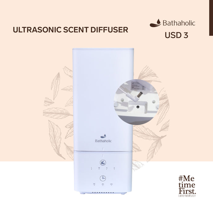 Bathaholic - Ultrasonic Scent Diffuser 3 Kapasitas 2 Liter USD 3 - Aromatherapy Pengharum Ruangan