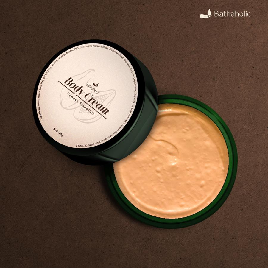 Bathaholic - Papaya Smoothie Body Cream 120gr
