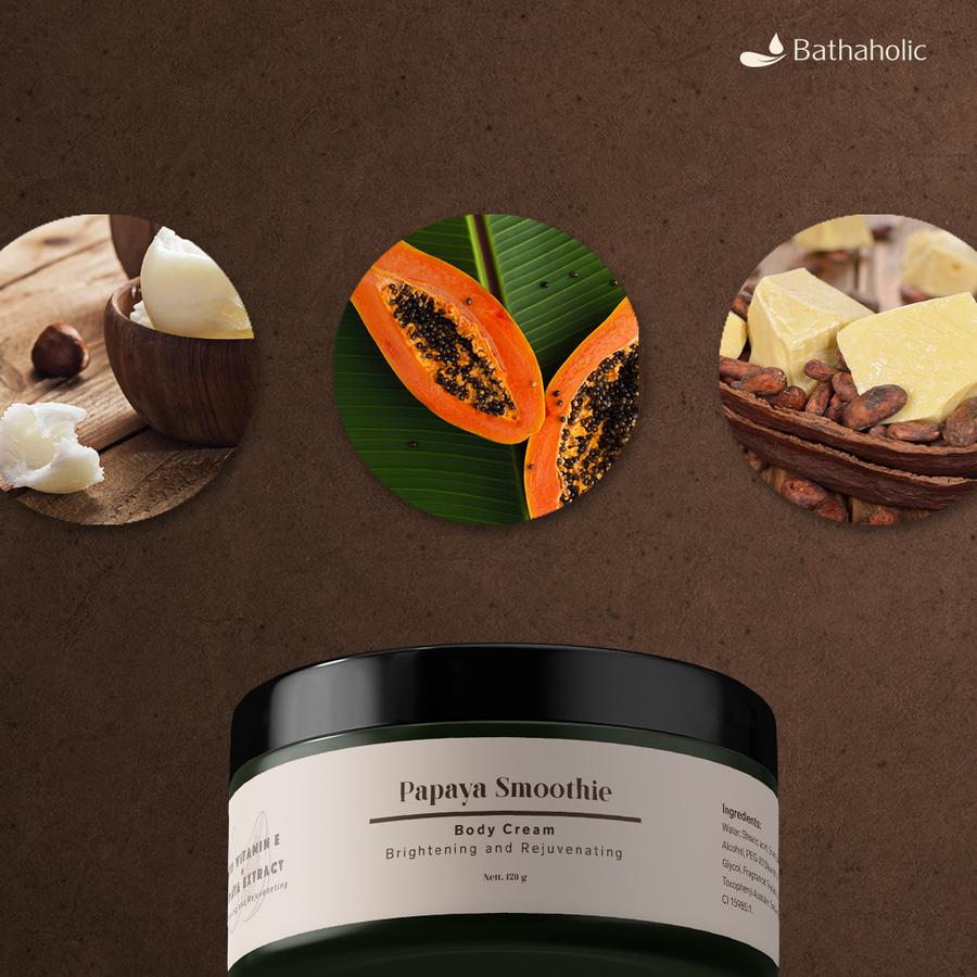 Bathaholic - Papaya Smoothie Body Cream 120gr