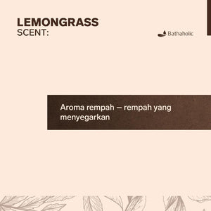 Bathaholic - Body Scrub Cream Lemongrass - Lulur Cream Eksfoliasi Tubuh Mencerahkan, Melembutkan dan Mengangkat Sel Kulit Mati