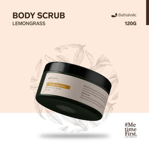 Bathaholic - Body Scrub Cream Lemongrass - Lulur Cream Eksfoliasi Tubuh Mencerahkan, Melembutkan dan Mengangkat Sel Kulit Mati
